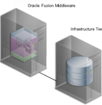 Figure 2–2Separating the Fusion Middleware Middle Tier from the Infrastructure