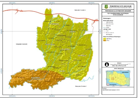 Gambar 2.8 Peta Rawan Kekeringan Kota Sukabumi