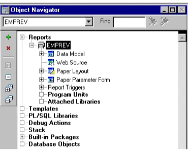 Figure 2–2Object Navigator Displaying an Existing HTML Page