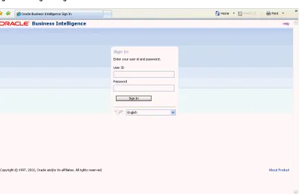 Figure 1–2Sign In Page for Oracle BI EE