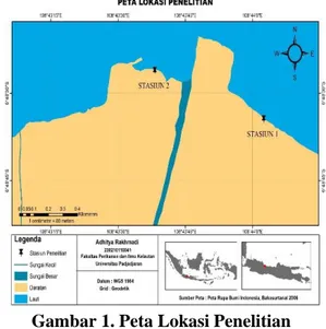 Gambar 1. Peta Lokasi Penelitian  Berikut adalah alat-alat yang digunakan untuk  membantu penelitian:  