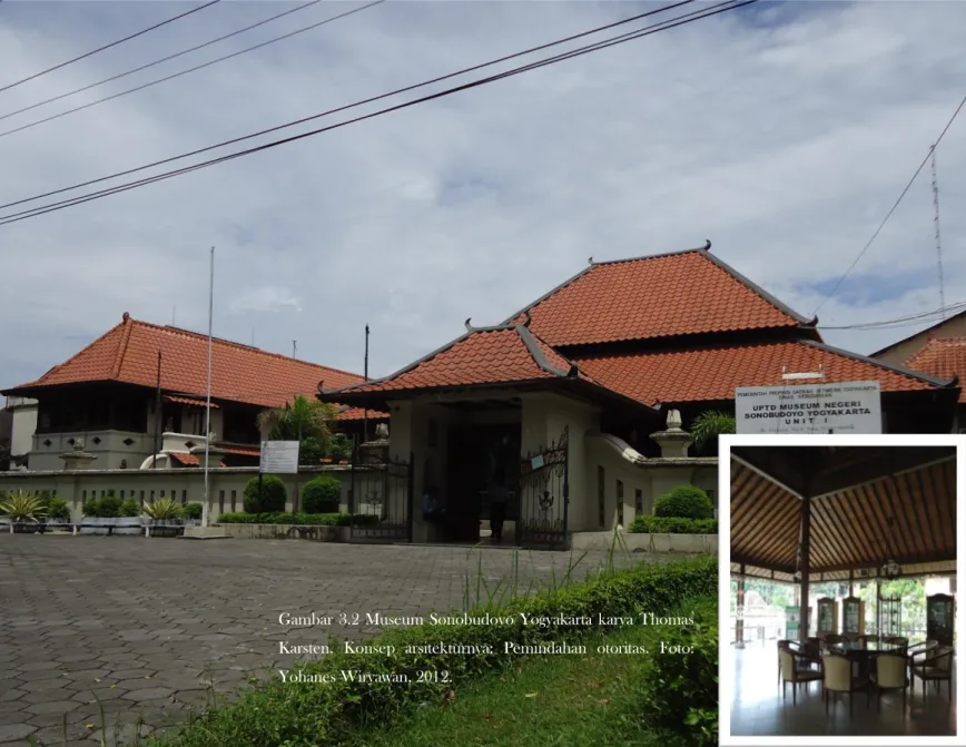 Gambar  3.2  Museum  Sonobudoyo  Yogyakarta  karya  Thomas  Karsten.  Konsep  arsitekturnya:  Pemindahan  otoritas