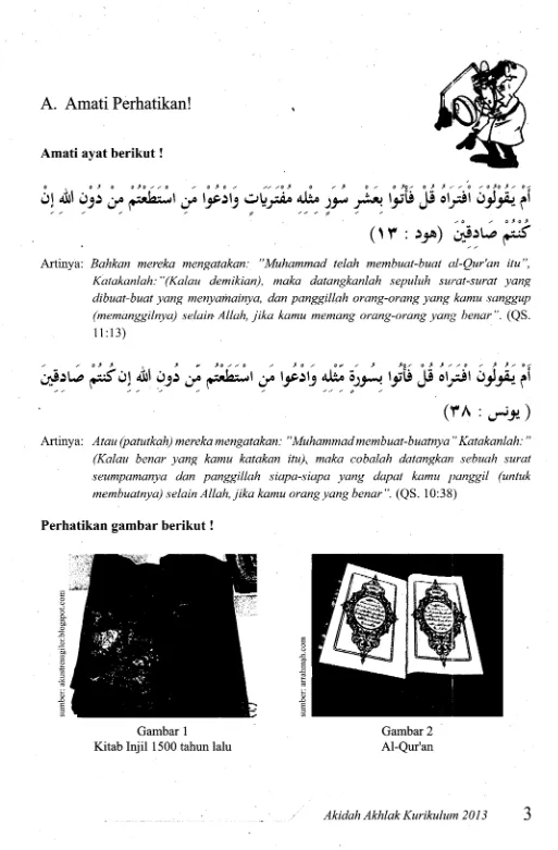 Gambar 1 �Gambar 2 Kitab Injil 1500 tahun lalu �A1-Qur'an 