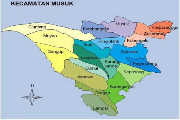 Gambar 1: Peta Kecamatan Mususk 