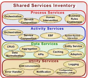 Figure 1–11Elements in the Shared Services Inventory