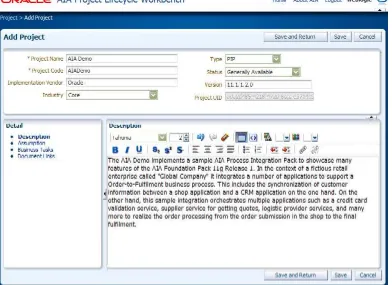 Figure 2–3Add Project Page