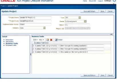 Figure 2–16Generate Bill Of Material Link Available for the Edited Project