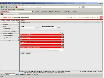 Figure 3–2Oracle Enterprise Repository System Settings Screen