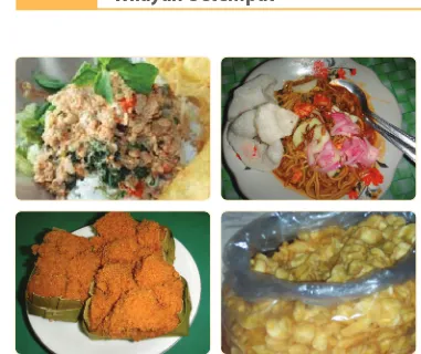 Gambar 4.1. Makanan khas wilayah setempat dari bahan pangan setengah jadi serealia, kacang-kacangan, dan umbi