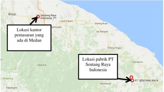 Gambar 2.1. Lokasi PT. Sentang Raya Indonesia 