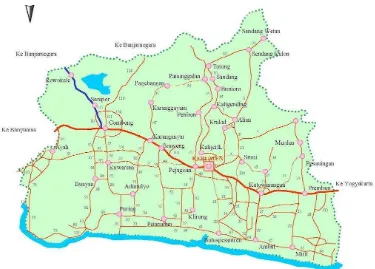 Gambar 18: Peta Kabupaten Kebumen(Dokumentasi:  www.Kebumenkab.go.id) 