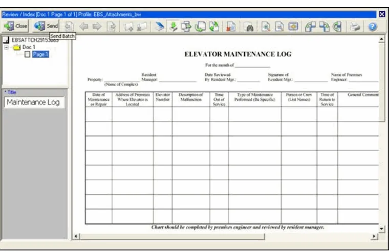 Figure 3–1Review/Index Screen in Oracle Distributed Document Capture