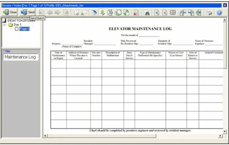 Figure 1Review/Index screen in Oracle Distributed Document Capture