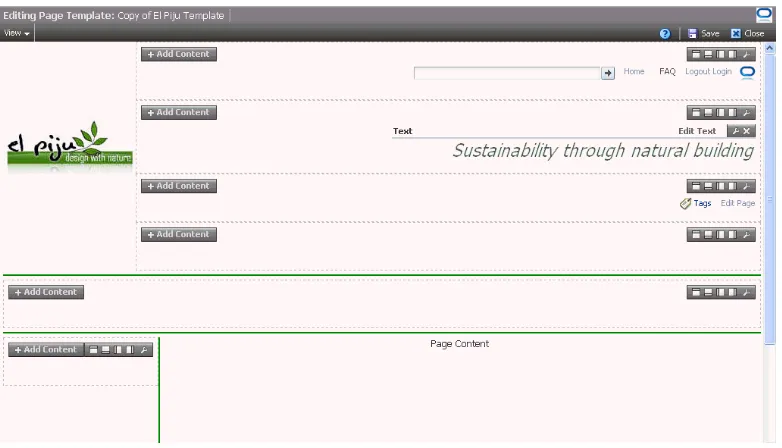 Figure 5–3Copy of El Piju Page Template Opened in Oracle Composer