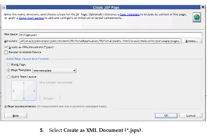 Figure 5–7The Create JSF Page Dialog
