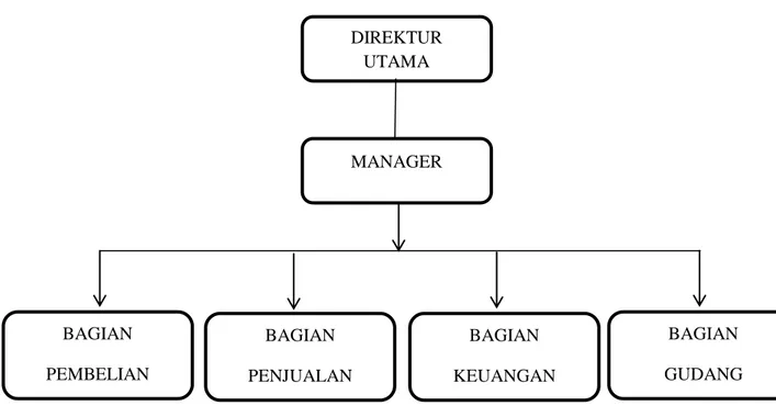 Gambar 2.1 Struktur Organisasi pada UD. Tjendrawasih  Berikut tugas dan tanggung jawab dari masing-masing bagian: 