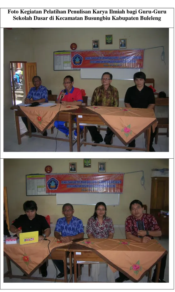 Foto Kegiatan Pelatihan Penulisan Karya Ilmiah bagi Guru-Guru  Sekolah Dasar di Kecamatan Busungbiu Kabupaten Buleleng 