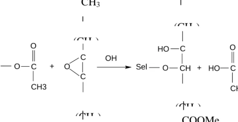 Gambar 2.9. Reaksi antara selulosa asetat dengan epoksi ester lemak 