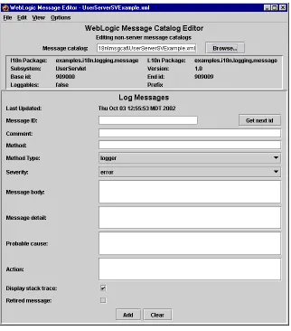 Figure 6–6Log Messages