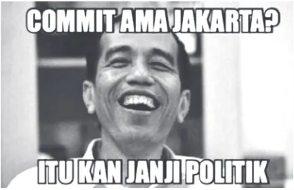 Gambar 1 Salah Satu Meme Jokowi tentang Politik di Indonesia