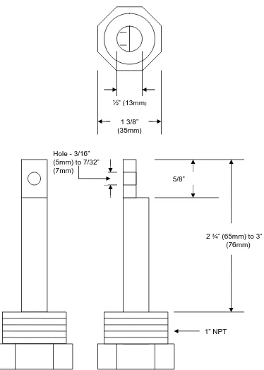 Figure E-2: Corrosion Coupon Holder Schematic 