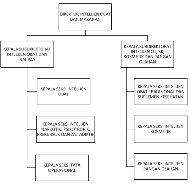 Gambar 1.1a Struktur Organisasi Direktorat Intelijen Obat dan Makanan 