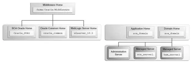 Figure 2–4Directory Structure after a WebLogic Server Domain is Created