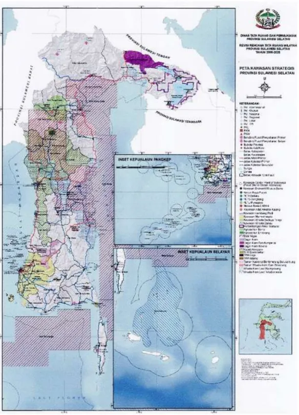 Gambar 3.8. Peta Rencana Kawasan Strategis Provinsi Sulawesi Selatan  (Perda RTRW Prov.SulSel No