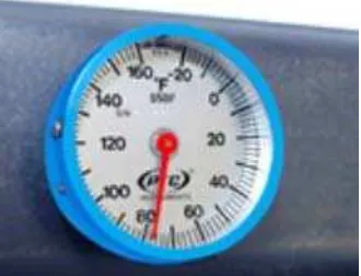Figure 5.6  Magnetic Surface Contact Thermometer In Use