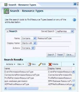 Figure 4–3Resource Types - Advanced Search