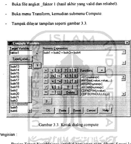 Gambar 3.3. Kotak dialog compute