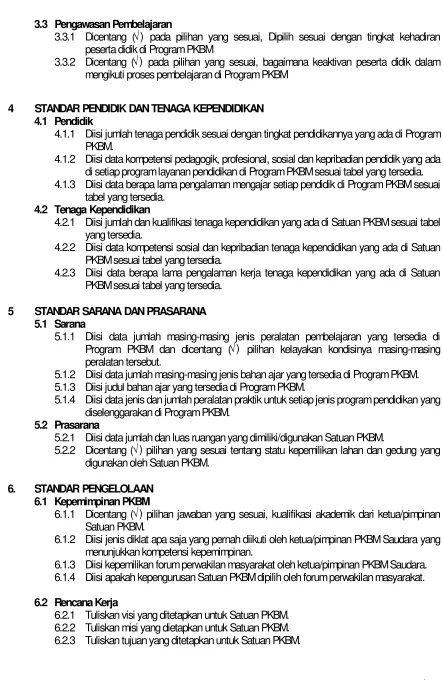 tabel yang tersedia.