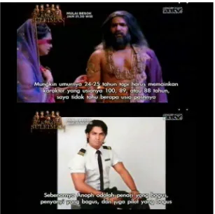 Gambar 3.10 Pengenalan Thakur Anoop Singh Pemeran Destarastra dalam  Mahabharata  Sumber: Video , ANTV