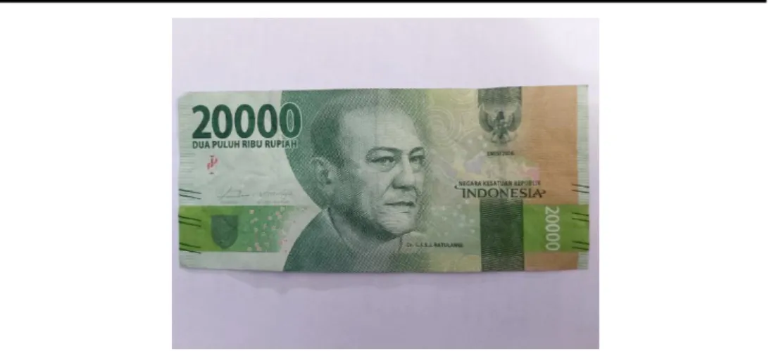 Gambar 1. Potret Sam Ratulangi yang terdapat pada uang Rp. 20.000,- 