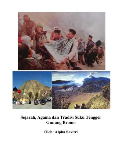 Sejarah, Agama Dan Tradisi Suku Tengger Gunung Bromo