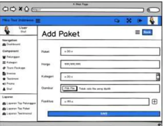 Gambar 10. Rancangan Layar Entry Paket Staf 