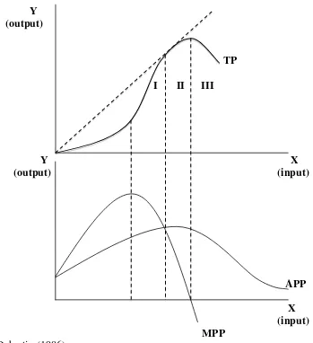 Gambar 1. Grafik Fungsi Produksi 
