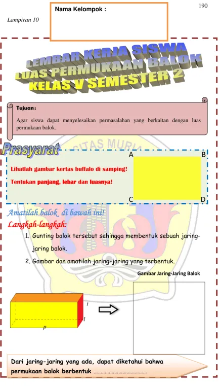 Gambar Jaring-Jaring Balok 