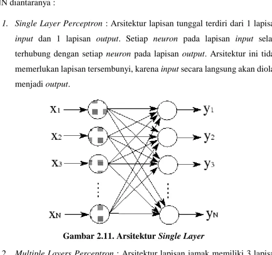 Gambar 2.11. Arsitektur Single Layer  