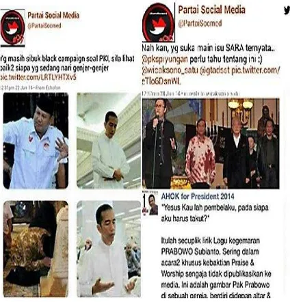 Gambar 09. Tweet Kampanye Hitam Citra Buruk Prabowo (Sumber: data primer) 
