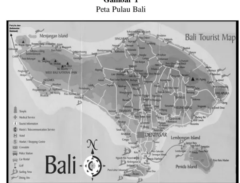 Gambar 1 Peta Pulau Bali