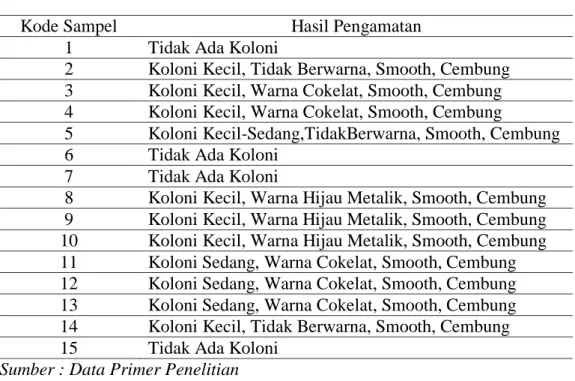 Tabel 4.3 Hasil Uji Pelengkap Pada Sampel Es Teh 