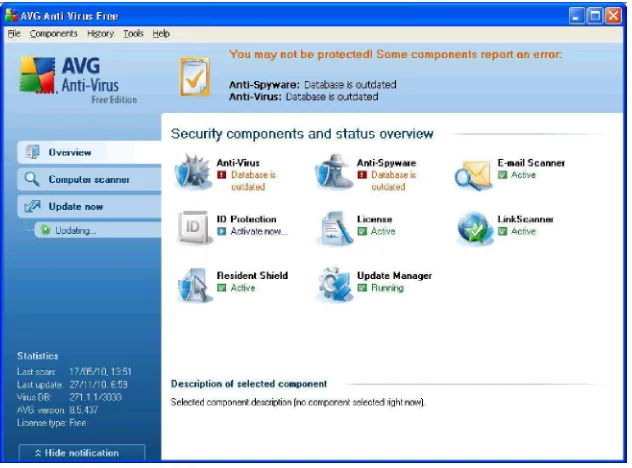 Gambar 4.1 Anti Virus AVG 8.5 Free Edition 