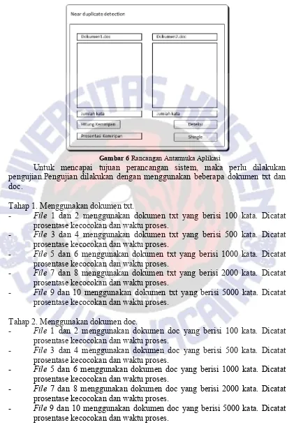 Gambar 6 Rancangan Antarmuka Aplikasi 