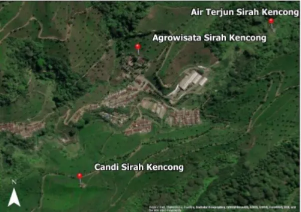 Gambar  1.Peta  Lokasi  Penelitian  di  Kawasan  Perkebunan Teh Sirah Kencong 