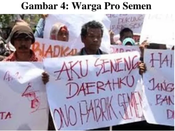 Gambar 4: Warga Pro Semen 