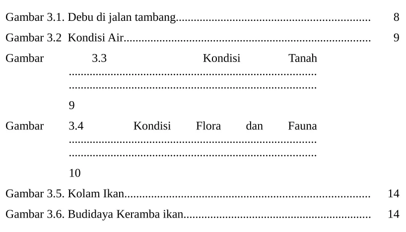 Gambar 3.1. Debu di jalan tambang.................................................................