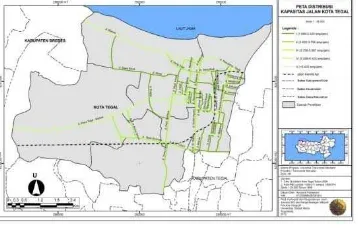 Gambar 2. Peta Distribusi Kapasitas Jalan Kota Tegal 