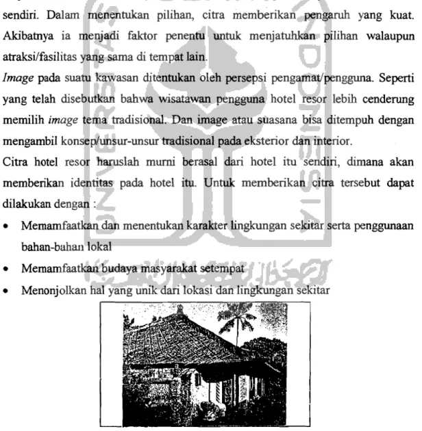 Gambar 2.2 Perpaduan arsitektur lokal dan unsur alam pada Bali Intan Cottages  Sumber : Great Hotels and Resorts of Indonesia 