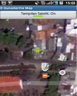 Gambar 1. Tampilan Aplikasi pada Google  Map 
